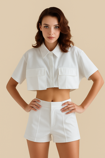 Loose Fit Office Casual Shirt with Pocket